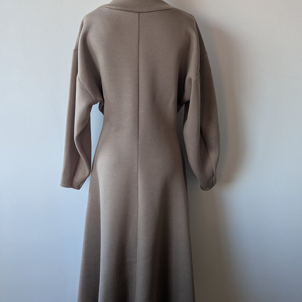beaufille Beige V-Neck Midi Dress - Picture 3 of 7